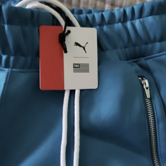 PUMA Men's X TMC Hustle Way Bermuda Shorts NWT Teal Blue Men 102024 - Picture 7 of 8